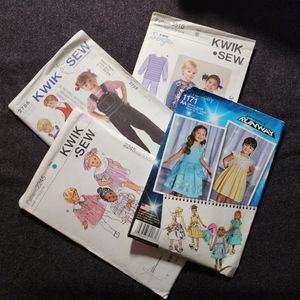 SEW20.  Lot of 4 children's patterns